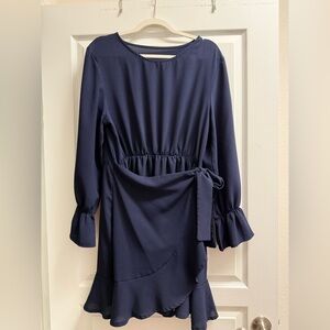 Elegant Navy Blue Women's Dress